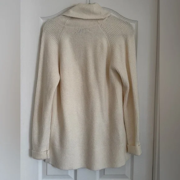 LOFT Cream Cowl Neck Sweater - Picture 4 of 9